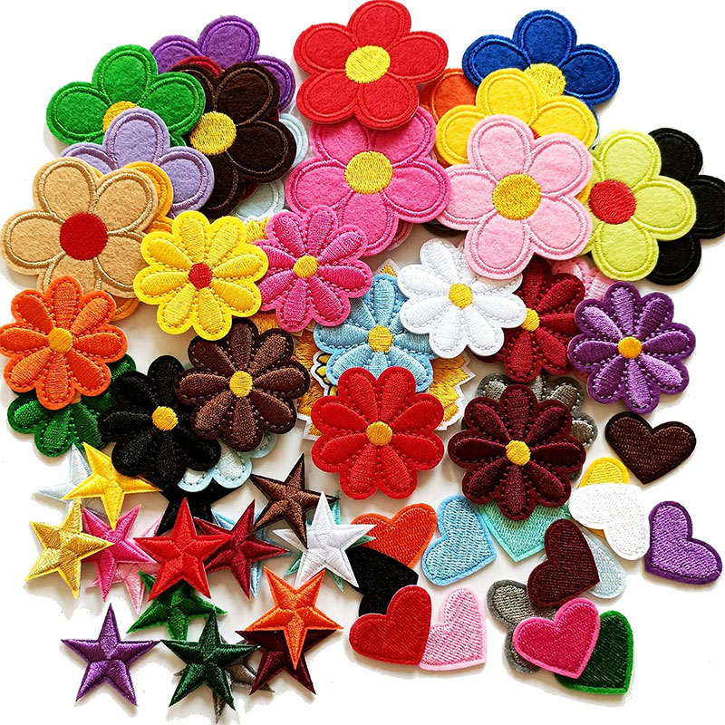 Embroidery Letter M - 2-10 pièces fleur fer sur patchs