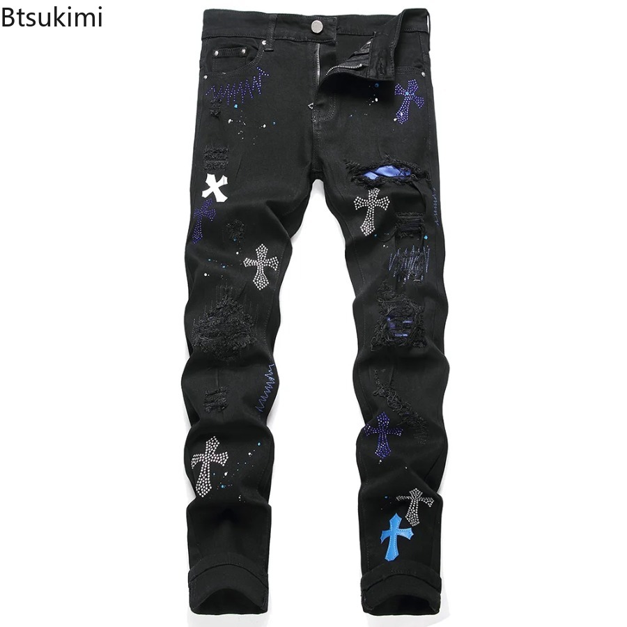 Embroidery On Jeans - Nouveau Jean en Denim Extensible pour