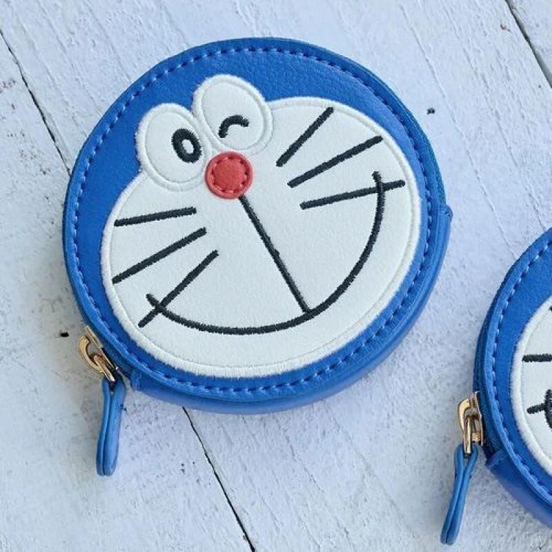 Embroidery Wallet - Porte-monnaie Doraemon Dorami en PU brodé,