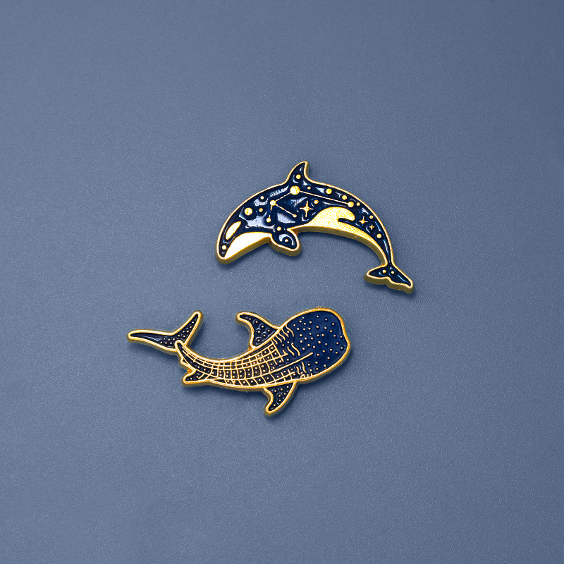 Embroidery Whale - Broches mignonnes en forme de baleine