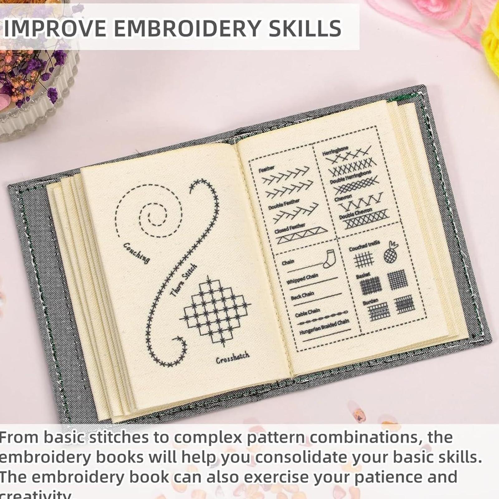 Embroidery Guide Book - Livre de points de broderie créatifs,