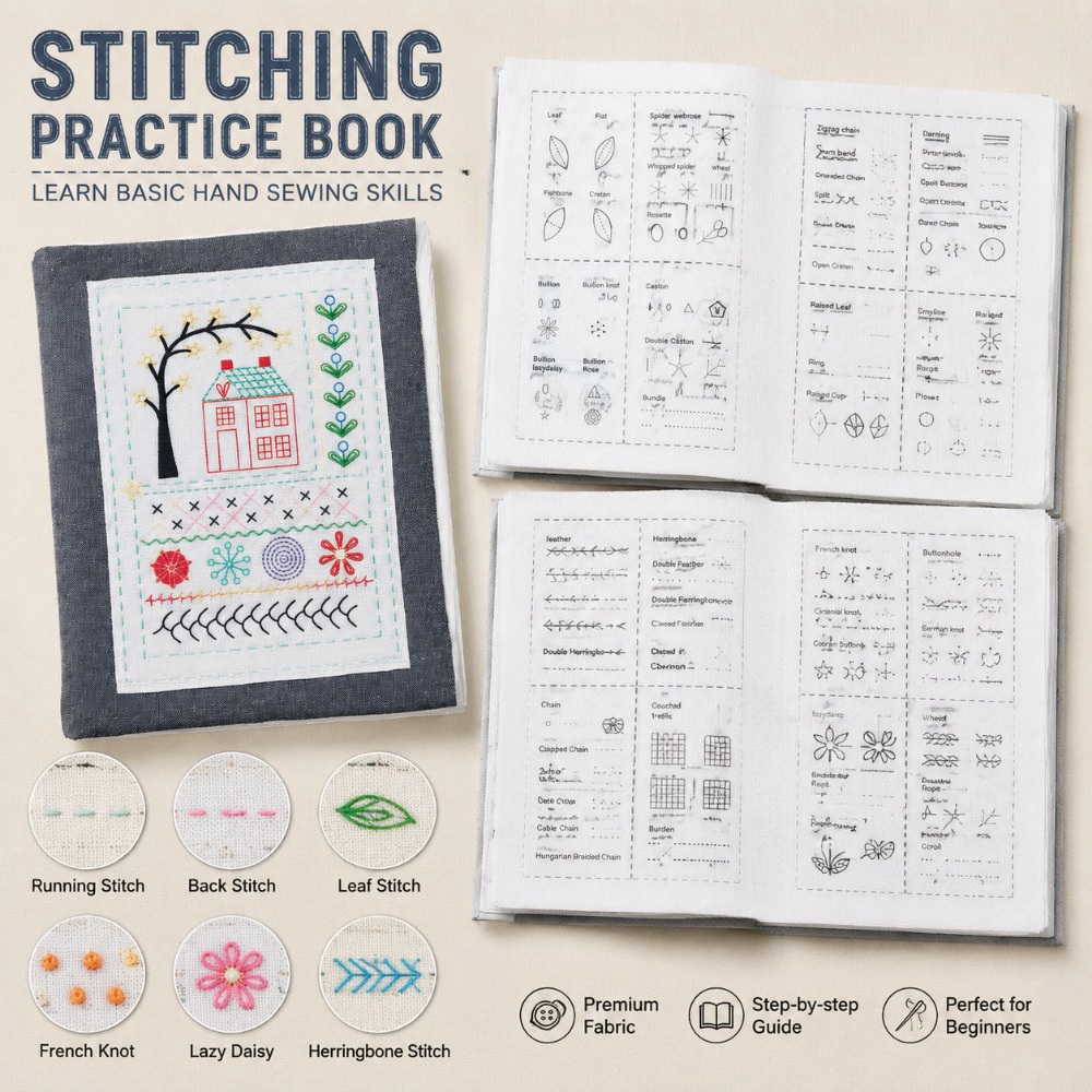 Embroidery Guide Book - Livre de pratique de broderie, guide
