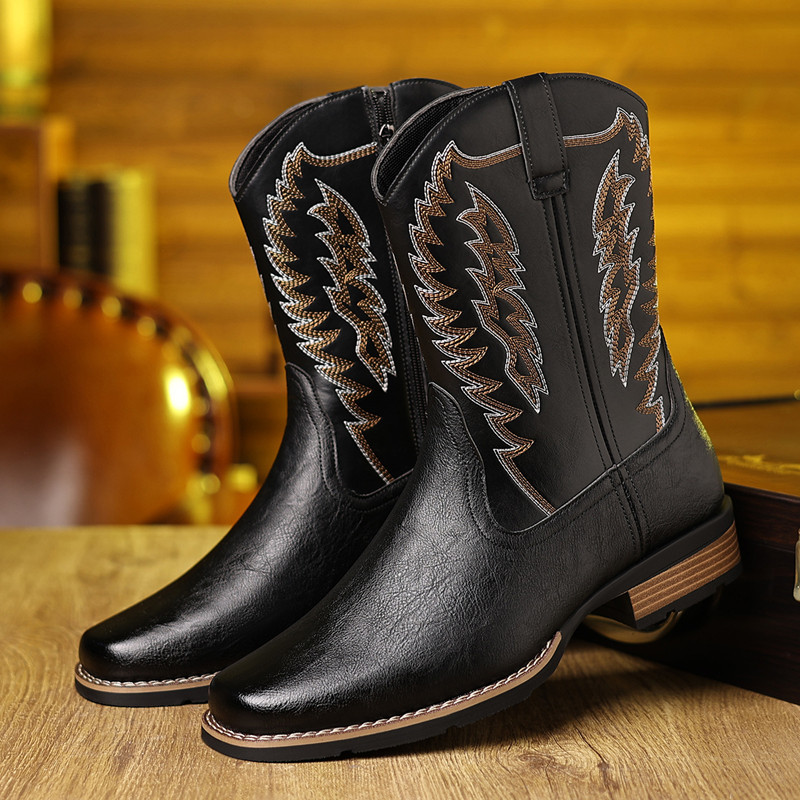 Bottes de cowboy occidentales  - Embroidery Fabric avis et prix