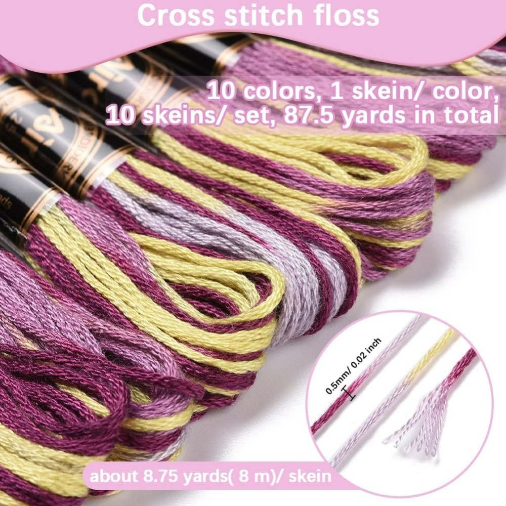 Fil à broder panaché violet, 6 - Embroidery Thread avis et prix