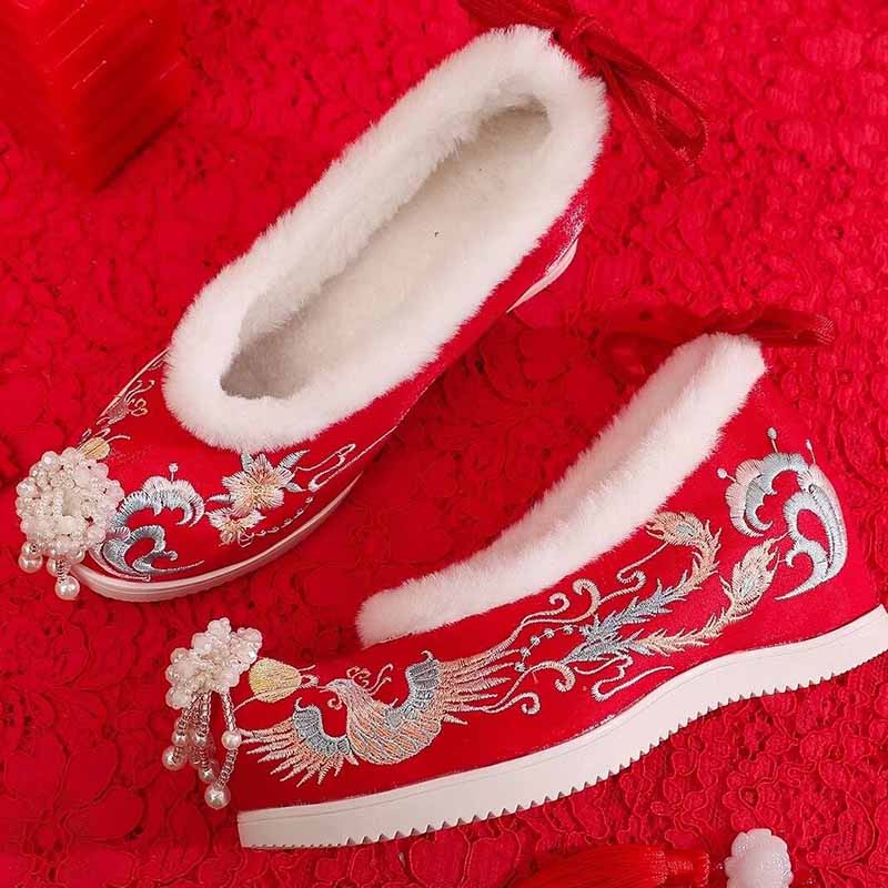 Hiver Hanfu chaussures femmes  - Embroidery Red avis et prix
