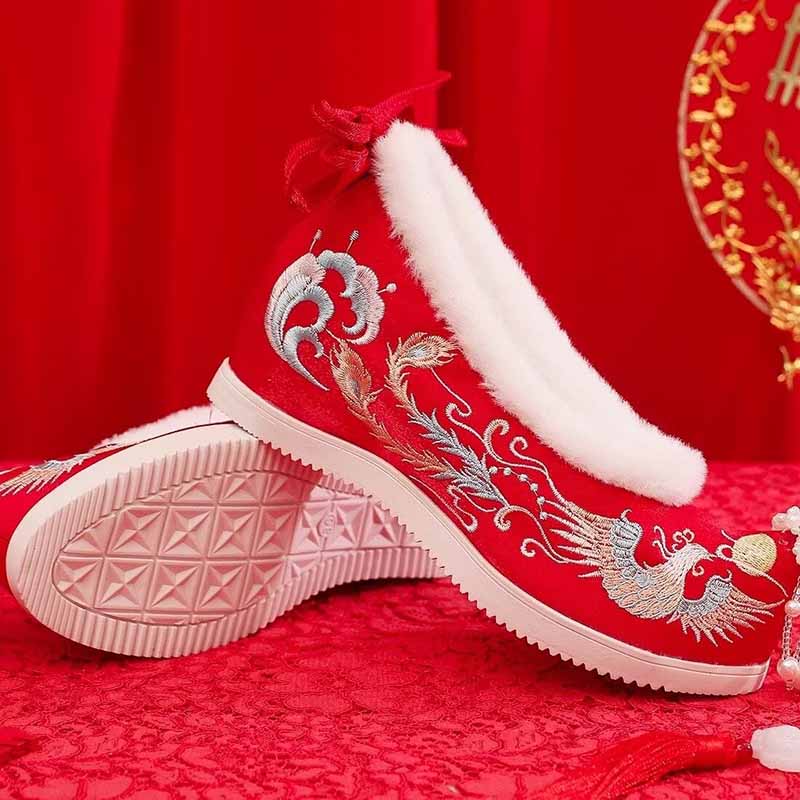 Hiver Hanfu chaussures femmes  - Embroidery Red avis et prix