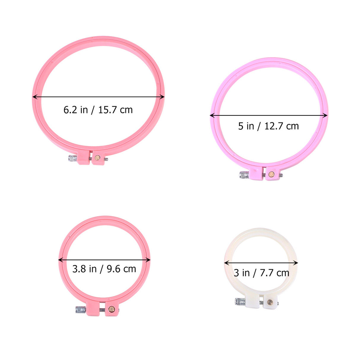 Lot de 4 cerceaux à broder rég - Embroidery Ring Sizes avis et prix