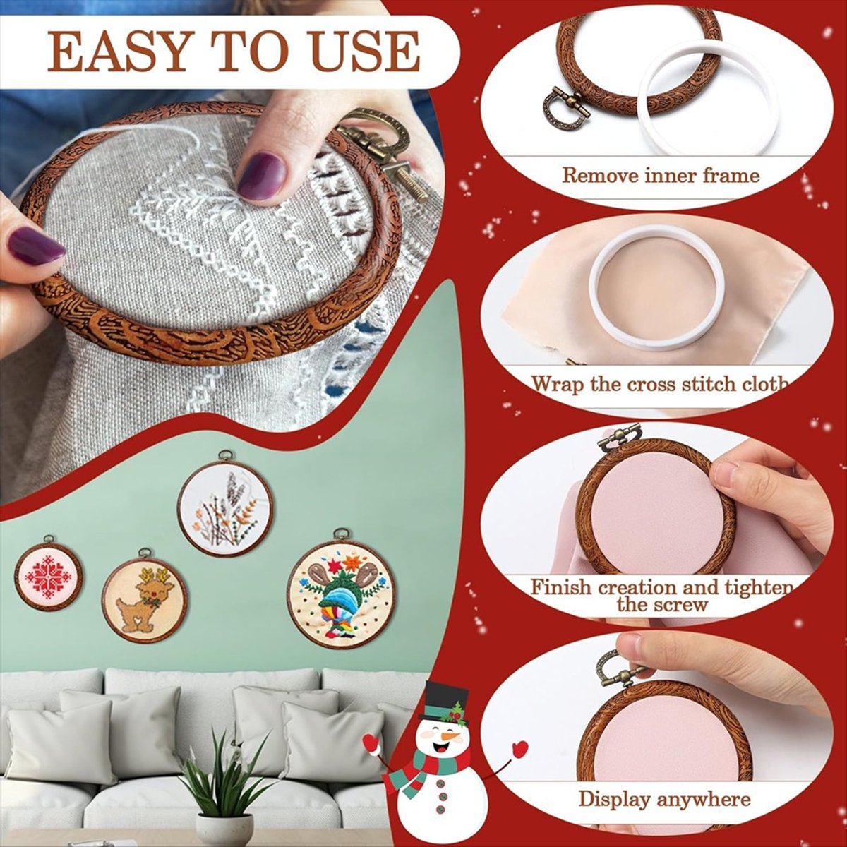 Cerceaux de broderie ronds en  - Embroidery Ring Sizes avis et prix