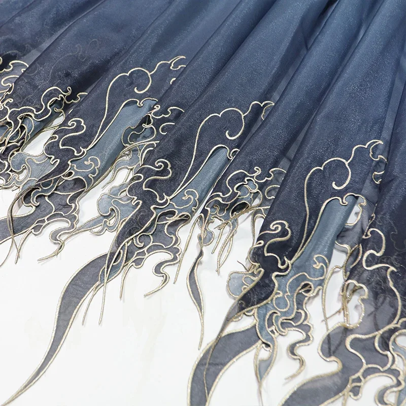 Tissu à dégradé de feuilles de - Embroidery Fabric avis et prix