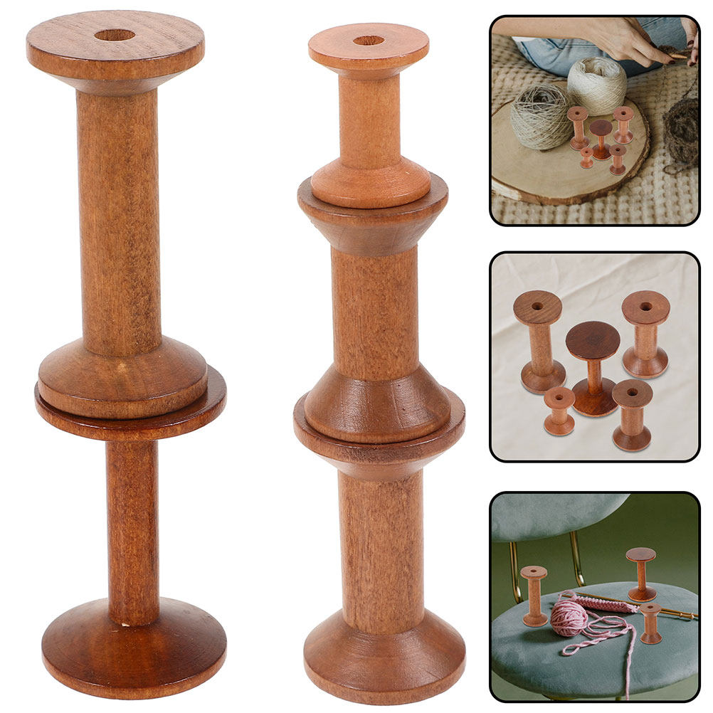 7 bobines en bois vintage vide - Embroidery Thread avis et prix
