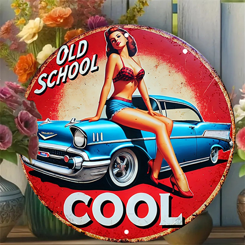 Panneau rond en aluminium Vint - Embroidery Red avis et prix