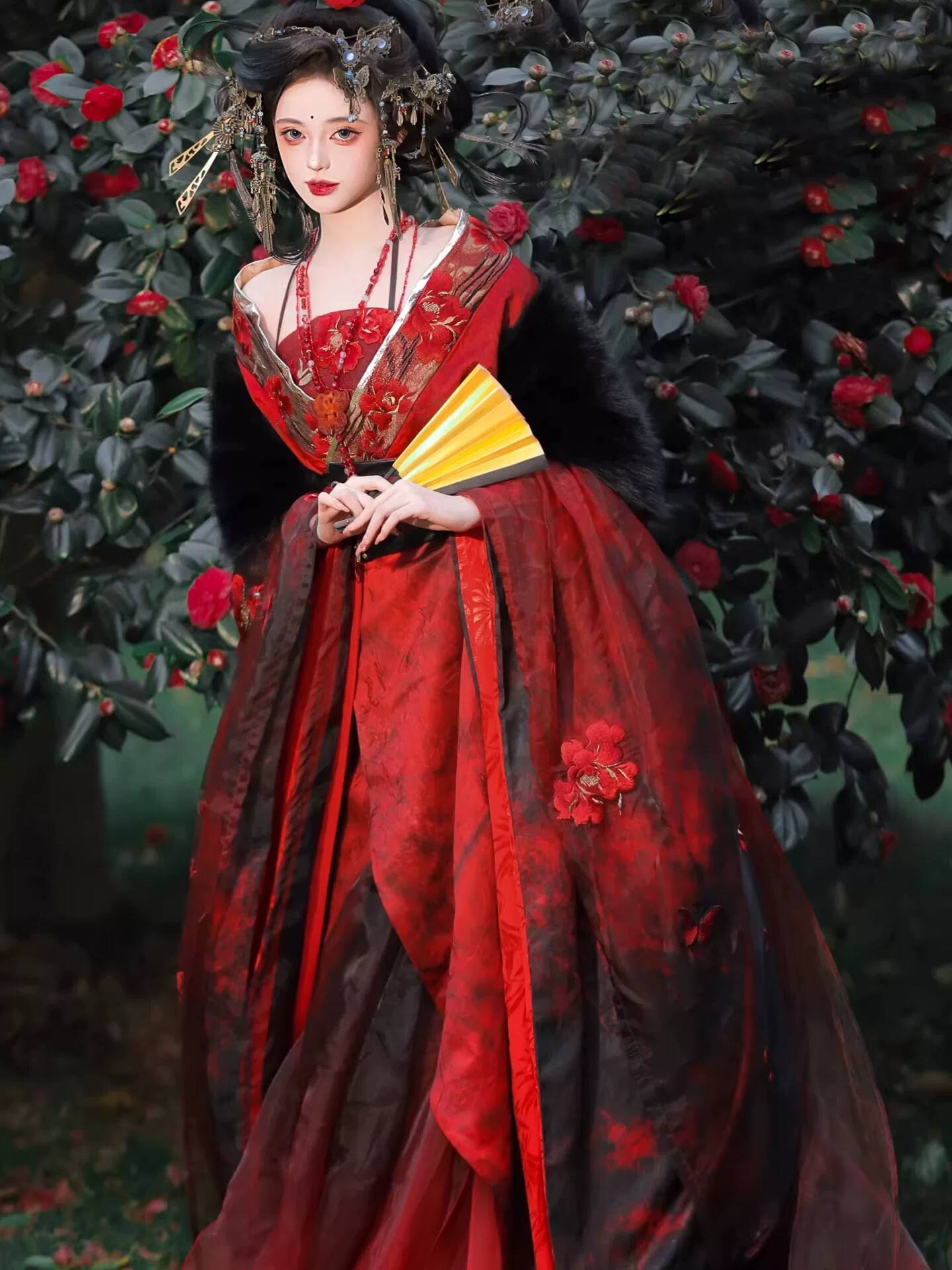 Nouvelle Robe Hanfu Rouge Datu - Embroidery Red avis et prix