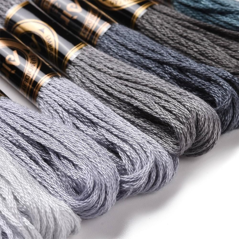 8 écheveaux 70 Yards gris Brac - Embroidery Thread avis et prix