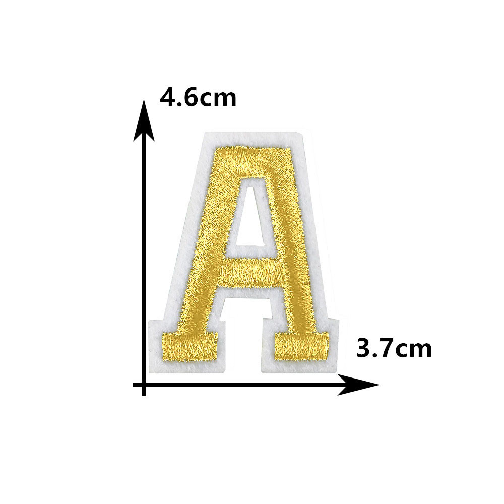26 lettres en or anglais therm - Embroidery Letter M avis et prix