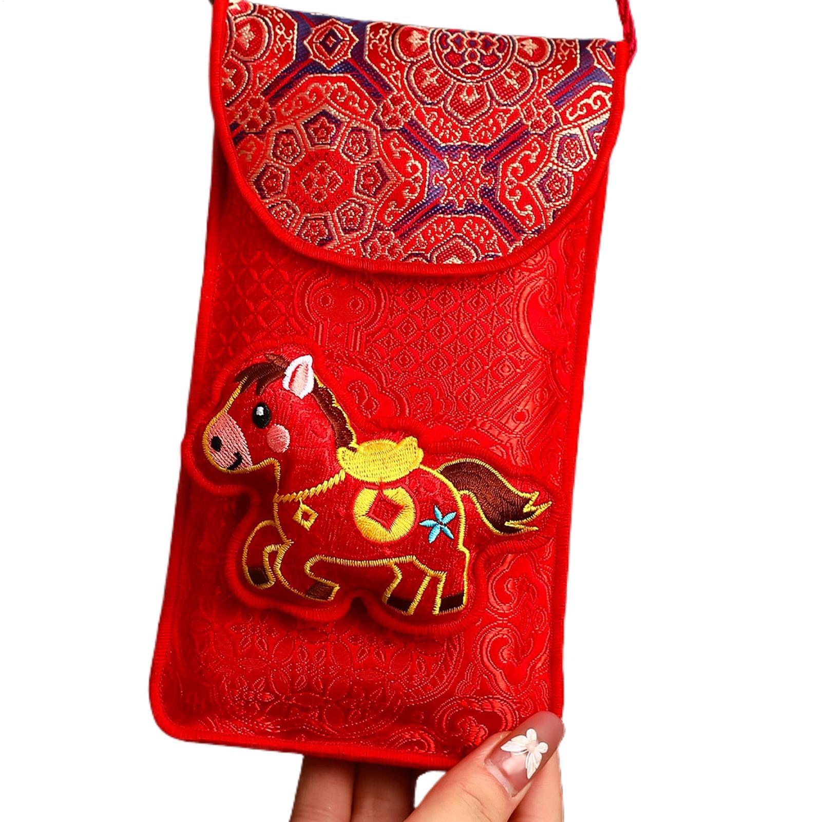 Année du cheval tissu brodé en - Embroidery Red avis et prix