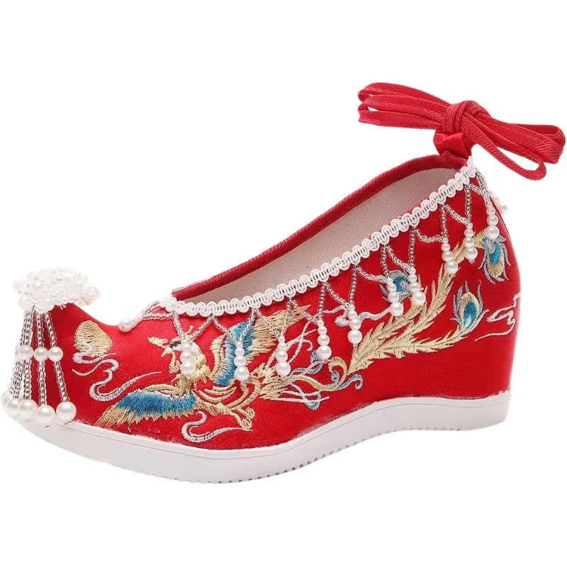 Chaussures de mariage brodées  - Embroidery Red avis et prix