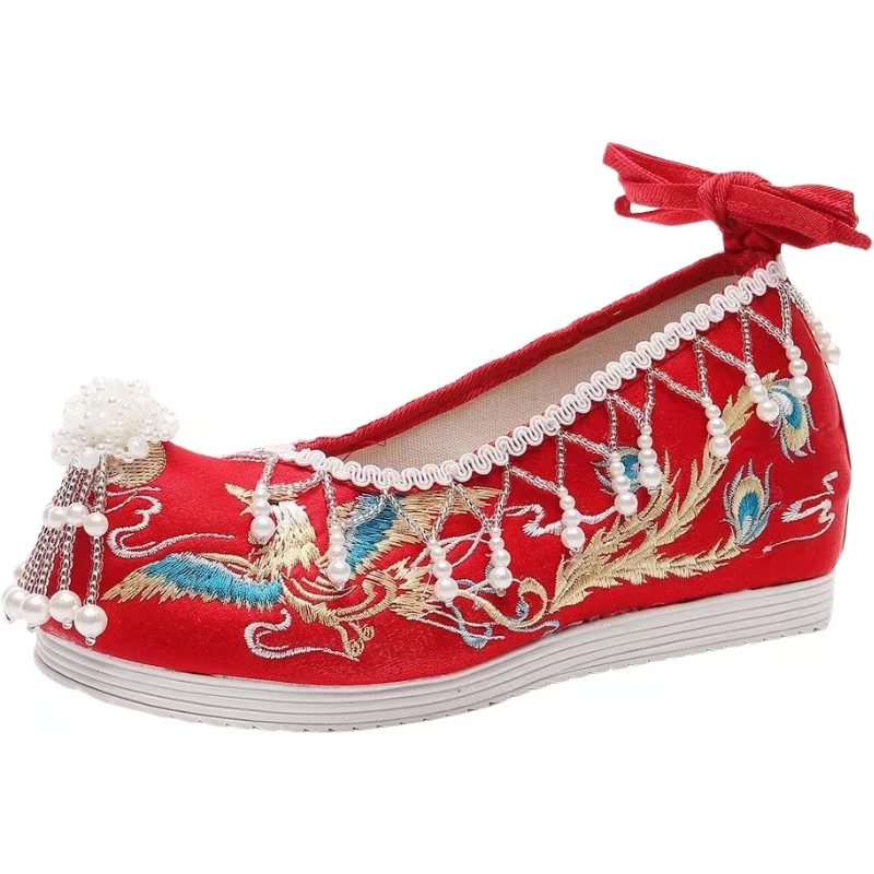 Chaussures de mariage brodées  - Embroidery Red avis et prix