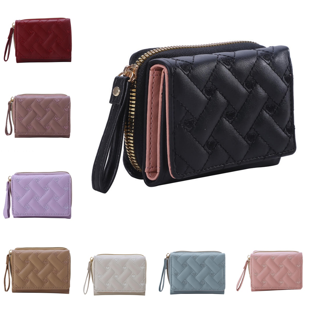 Portefeuille tri-pliant en cui - Embroidery Wallet avis et prix