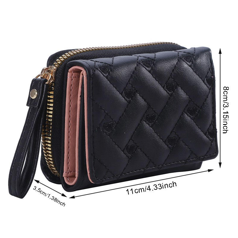 Portefeuille tri-pliant en cui - Embroidery Wallet avis et prix