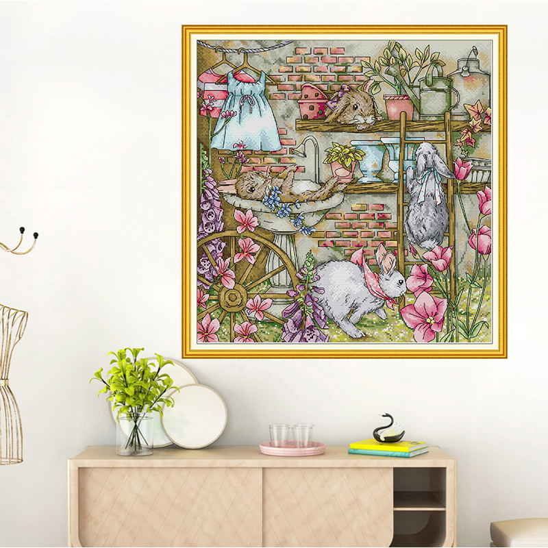 Toile imprimée Joy sunday Rabb - Embroidery Garden avis et prix