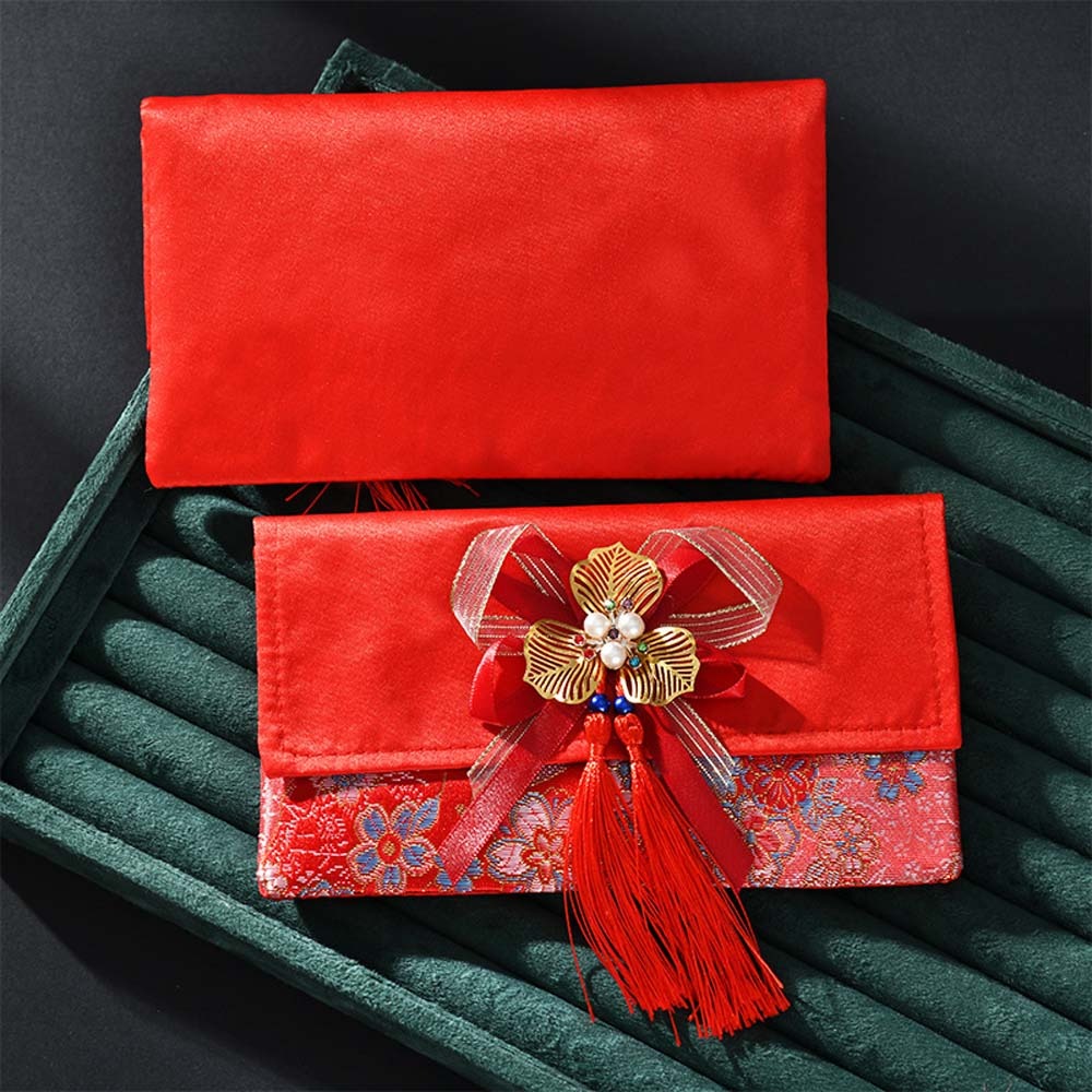 Enveloppe Rouge Brocart Nouvel - Embroidery Red avis et prix