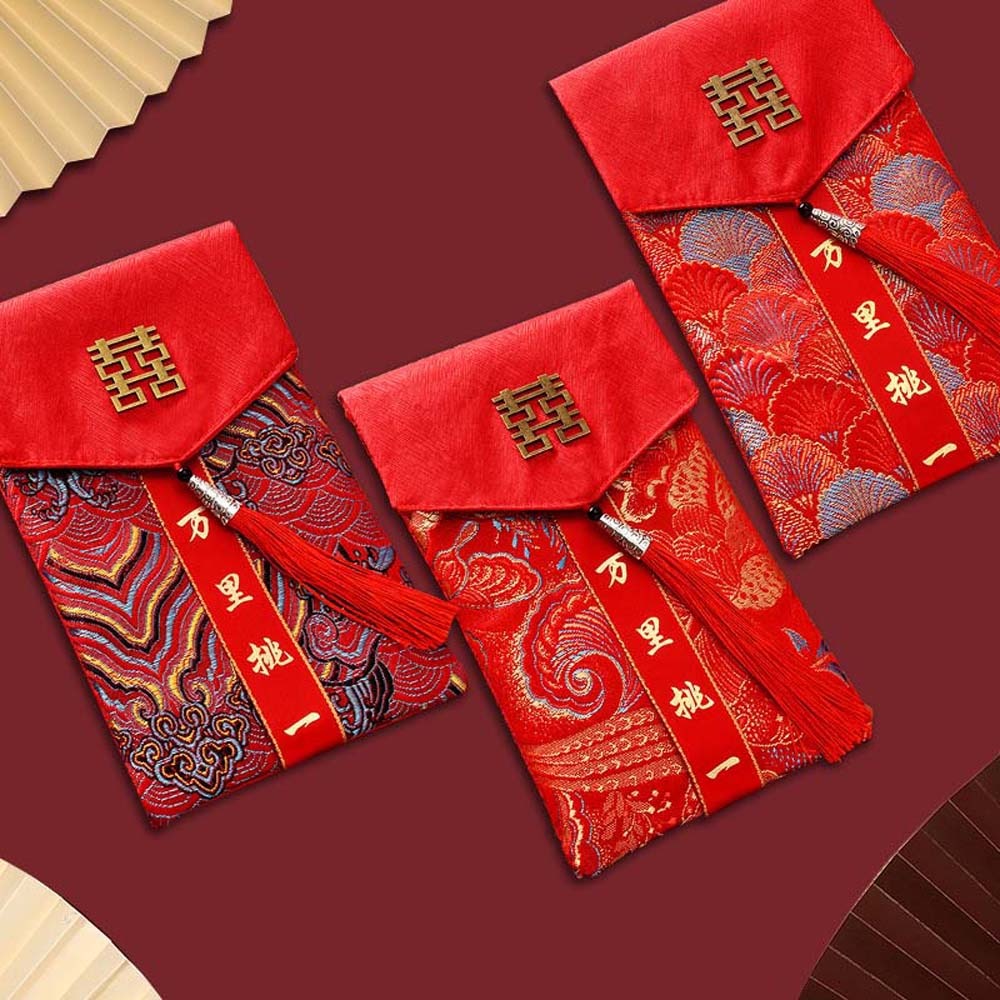 Enveloppe Rouge Brocart Nouvel - Embroidery Red avis et prix