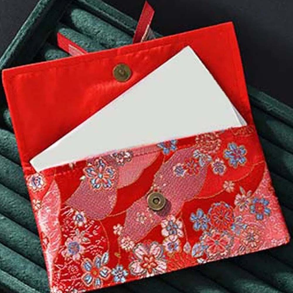 Enveloppe Rouge Brocart Nouvel - Embroidery Red avis et prix
