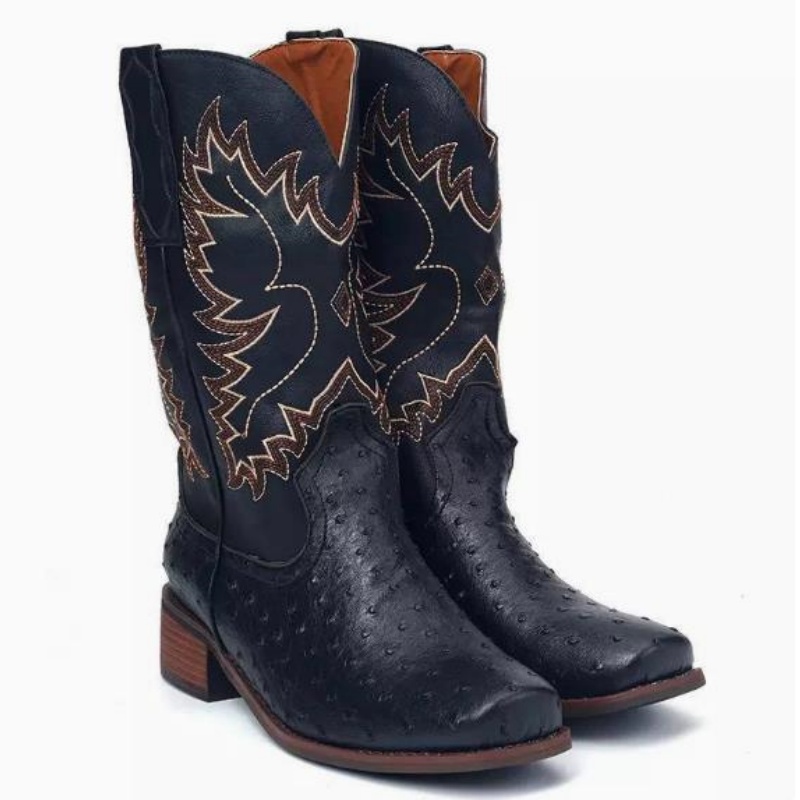 Bottes hautes pour hommes, bro - Embroidery Fabric avis et prix