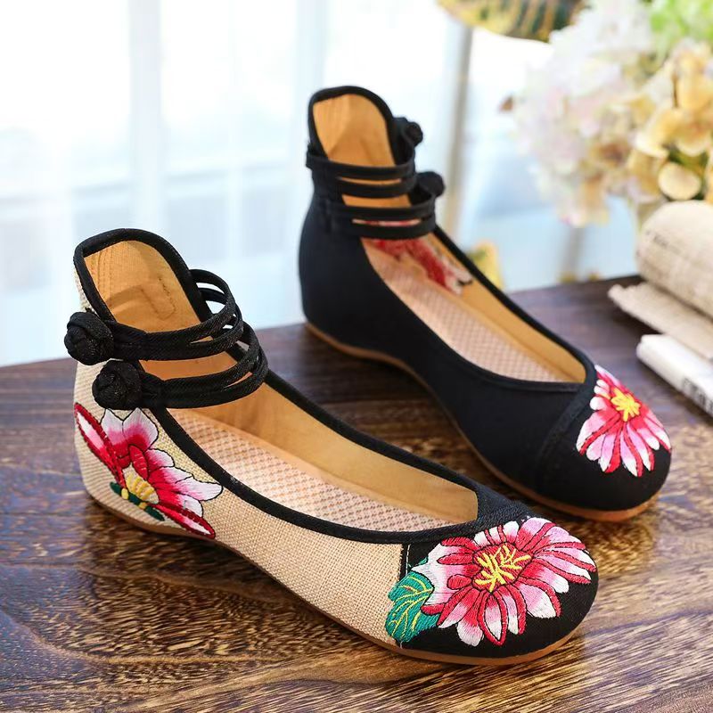 Chaussures compensées brodées  - Embroidery Fabric avis et prix
